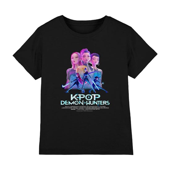 K-Pop Demon Hunters - "Huntrix" T-Shirt für Kinder (Schwarz) - Image 1