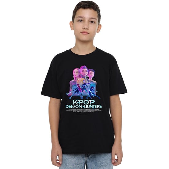 K-Pop Demon Hunters - "Huntrix" T-Shirt für Kinder (Schwarz) - Image 4