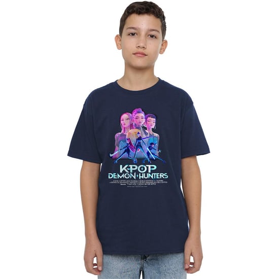 K-Pop Demon Hunters - "Huntrix" T-Shirt für Kinder (Marine) - Image 4