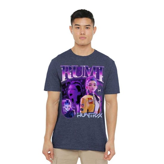 K-Pop Demon Hunters - "Huntr/X" T-Shirt für Herren/Damen Unisex (Marineblau Meliert) - Image 4