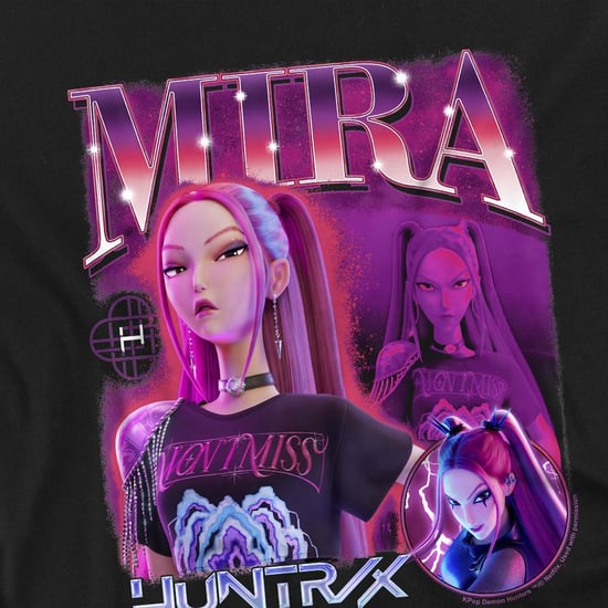 K-Pop Demon Hunters - "Huntr/X" T-Shirt für Kinder (Schwarz) - Image 3