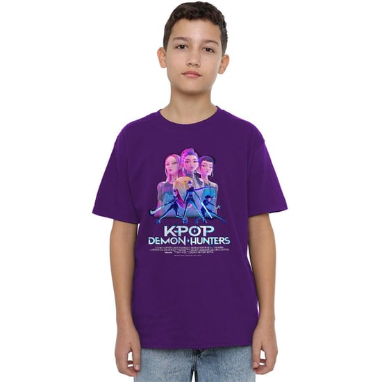 K-Pop Demon Hunters - "Huntrix" T-Shirt für Kinder (Violett) - Image 4