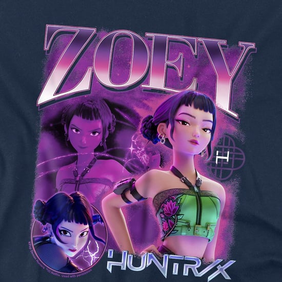 K-Pop Demon Hunters - "Huntr/X" T-Shirt für Kinder (Marine) - Image 3