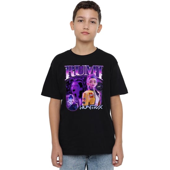 K-Pop Demon Hunters - "Huntr/X" T-Shirt für Kinder (Schwarz/Schwarz) - Image 4
