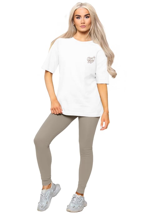 Enzo Milano | Womens Oversized T-Shirt & Leggings Set - Image 1