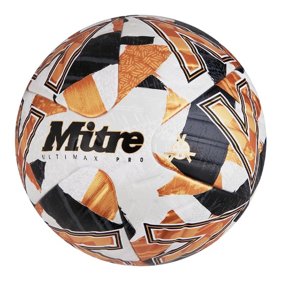 Mitre - "Ultimax Pro" Fußball 2024 (Weiß/Schwarz/Orange) - Image 2
