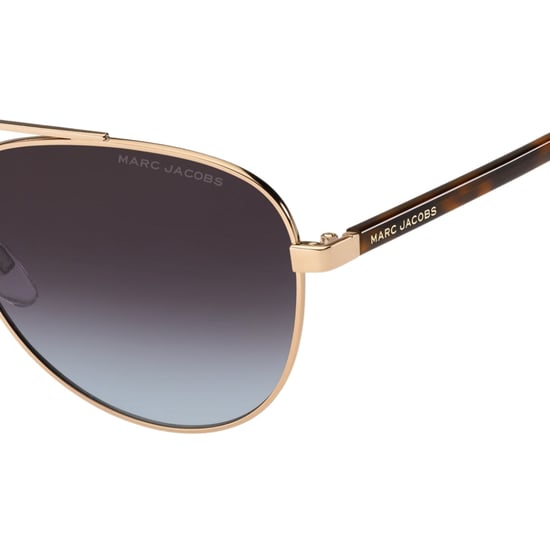 Marc Jacobs – Sonnenbrille mit braun-blaugrünen Gläsern und Havanna-Detail in Gold - Image 4