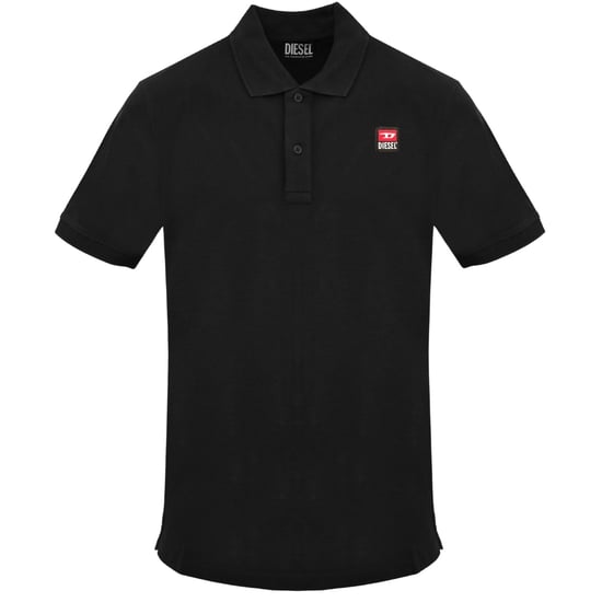 Diesel - Poloshirt „caviar" In Schwarz Mit Kleinem Logo-patch - Image 1