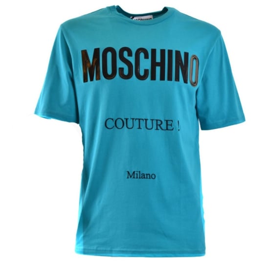 Moschino Couture - Grünes T-shirt Mit Glänzendem Logo - Image 1