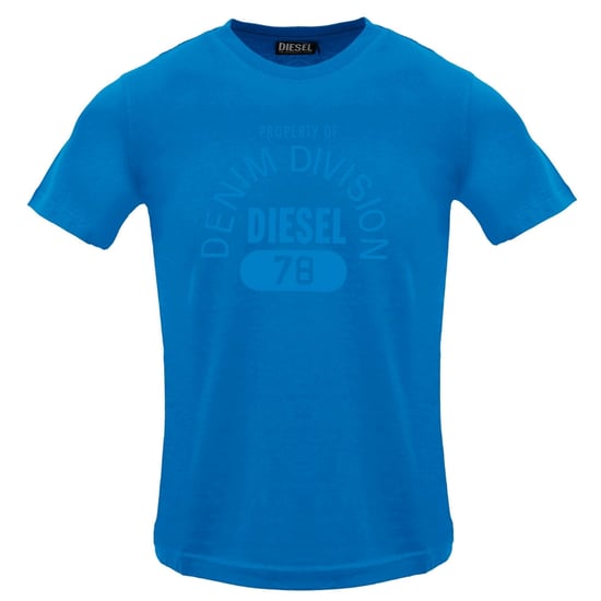 Diesel - Monotones T-shirt „property Of Denim Division" Mit Logo In Saphirblau - Image 1