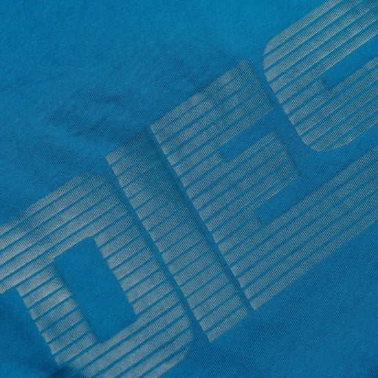 Diesel - Einfarbiges T-shirt Mit Diesel-logo In Saphirblau - Image 2