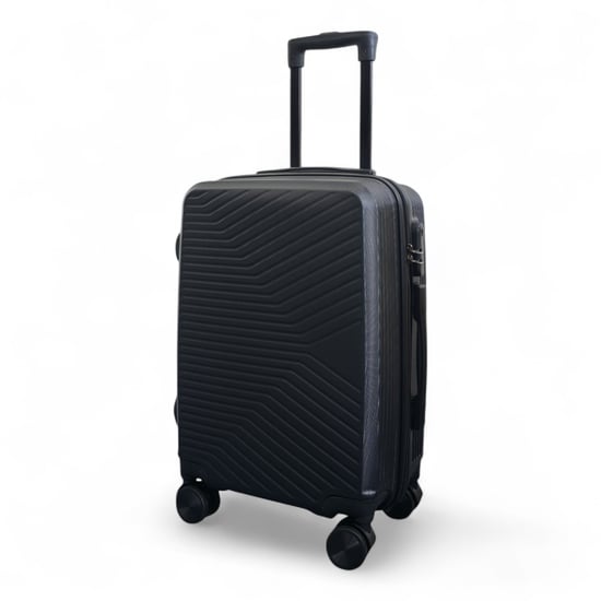 Hartschalen-Handgepäckkoffer, schwarz, 48 x 37 x 20 cm, passend für Easyjet, Ryanair - Image 5