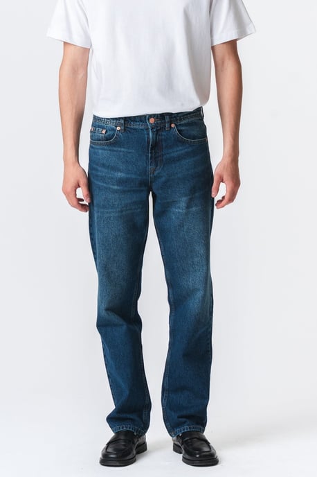 Relaxed Fit Jeans - Dunkelblauer Denim - Image 4