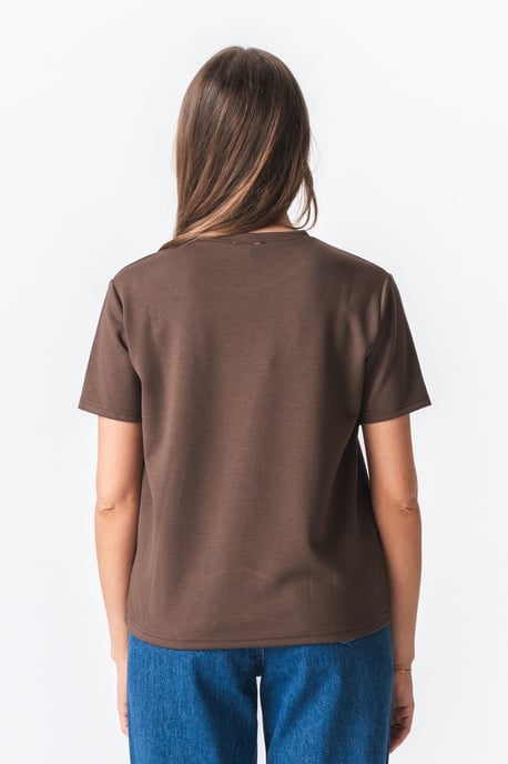 Lockeres T-Shirt „Leah“ - Braun - Image 3