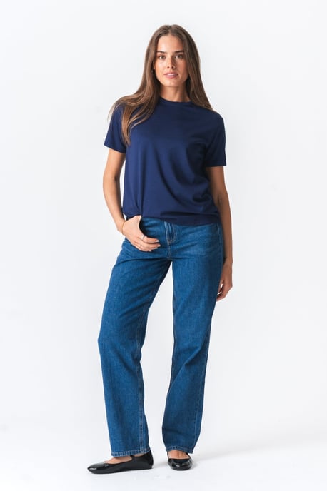 Lockeres T-Shirt Leah – Dunkelblau - Image 2