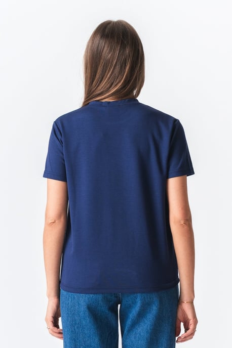 Lockeres T-Shirt Leah – Dunkelblau - Image 3
