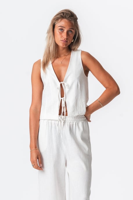 Leinenweste - Off White - Image 1