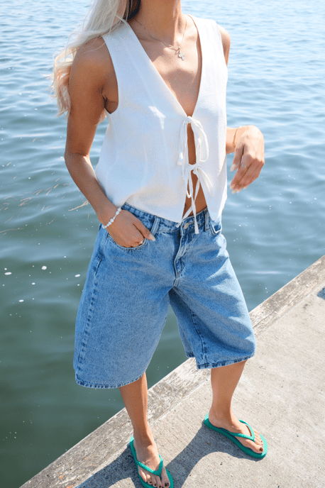 Leinenweste - Off White - Image 3