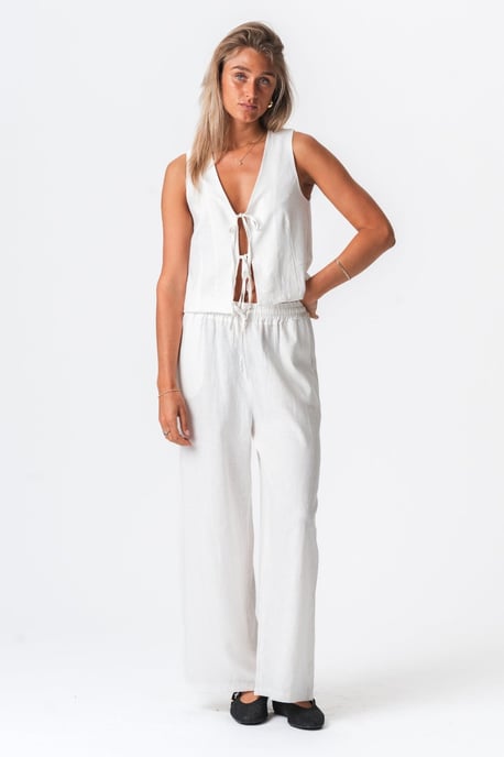 Leinenweste - Off White - Image 5