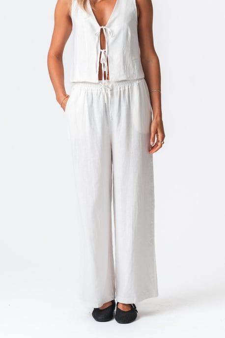 Leinenhose - Weiß - Image 1