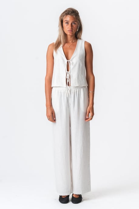 Leinenhose - Weiß - Image 3