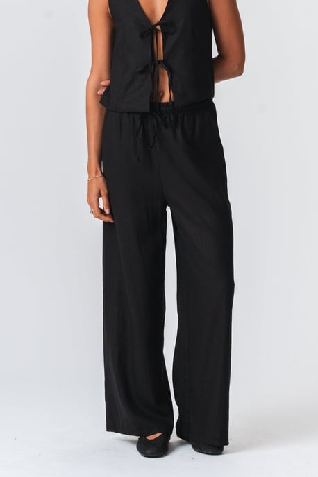Leinenhose - Schwarz - Image 1