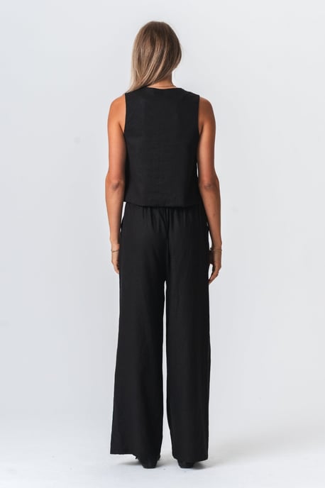 Leinenhose - Schwarz - Image 4