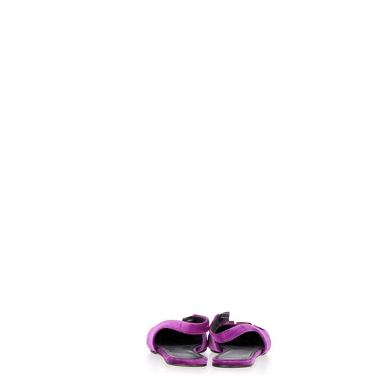 Balenciaga „BB Knife“ Slingback-Ballerinas aus lila Samt - Image 4
