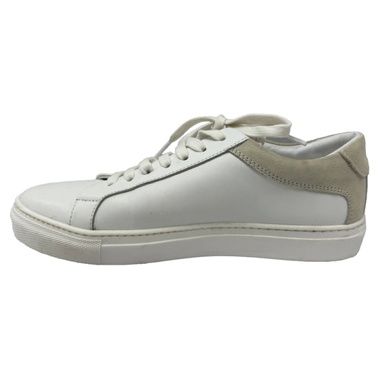 Iris & Ink Niedrig-Top Sneakers aus weißem Leder und Wildleder - Image 4