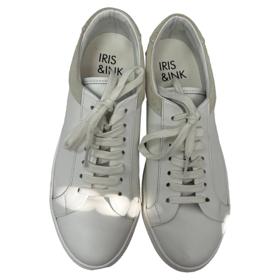 Iris & Ink Niedrig-Top Sneakers aus weißem Leder und Wildleder - Image 6