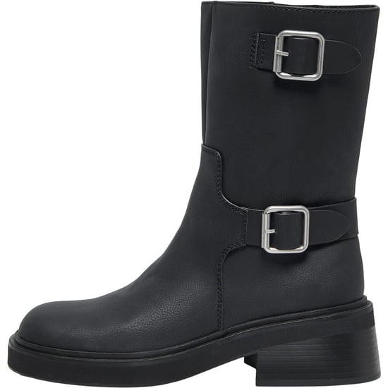 ONLY BUTTER-2 Polyurethan Damen Schwarze Absatz Stiefeletten bis zur Wadenmitte - Image 4