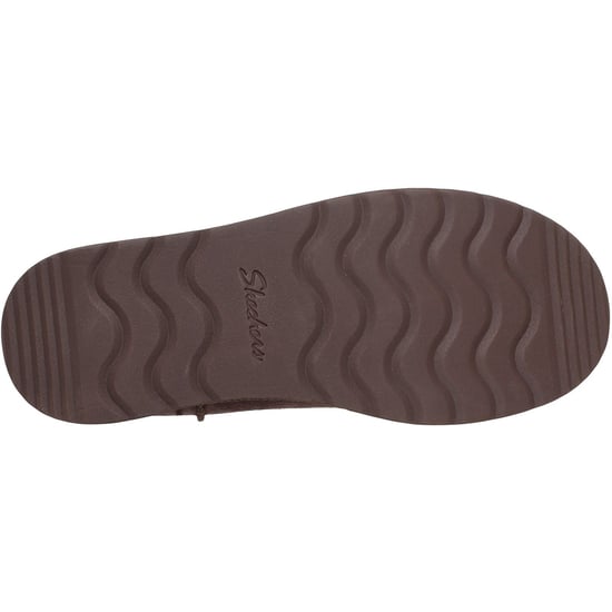 Skechers Keep Cozy Leder Damen Schokoladen Winter Stiefeletten - Image 2