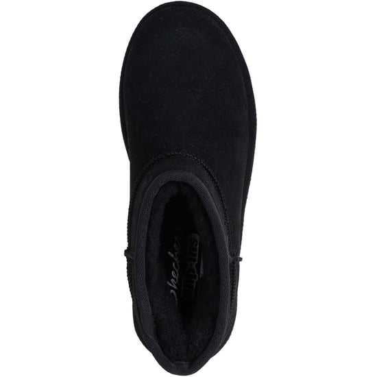 Skechers Keep Cozy Leder Damen Schwarz Winter Stiefeletten - Image 3