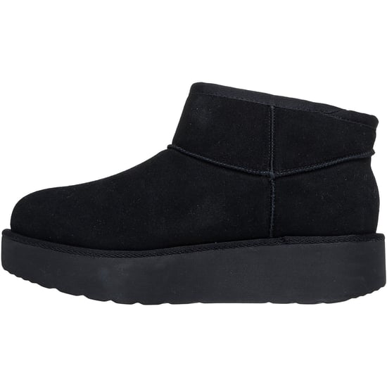 Skechers Keep Cozy Leder Damen Schwarz Winter Stiefeletten - Image 4