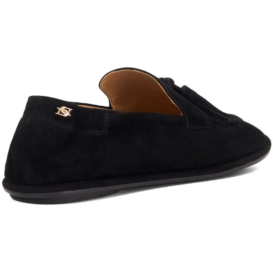 Dune Grounding Wildleder Damen Schwarz Slipper - Image 2