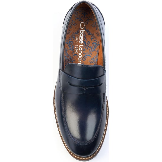 Base London Sid Leder Herren Slipper Navy - Image 4