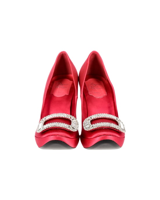 Roger Vivier Fragola Schnallenpumps aus rosa Satin - Image 3