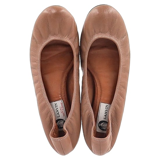 Lanvin Ballerinas mit runder Spitze aus braunem Leder - Image 3