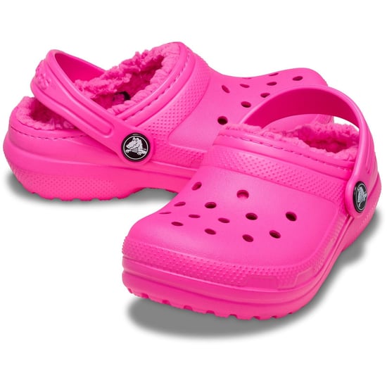 Crocs Classic Gefütterte Thermoplast Kinder-Pink Crush Clogs - Image 3