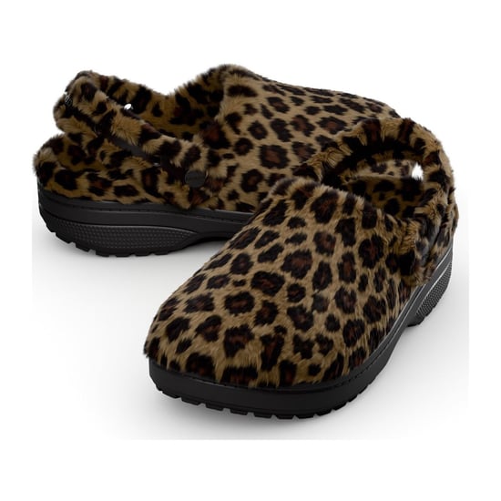 Crocs Classic Unfurgettable Clog Polyester-Mischung Frauen Leopard Clogs - Image 3