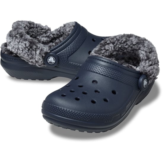 Crocs Klassische Fleecegefütterte Thermoplast Herren Clogs in Marineblau - Image 3