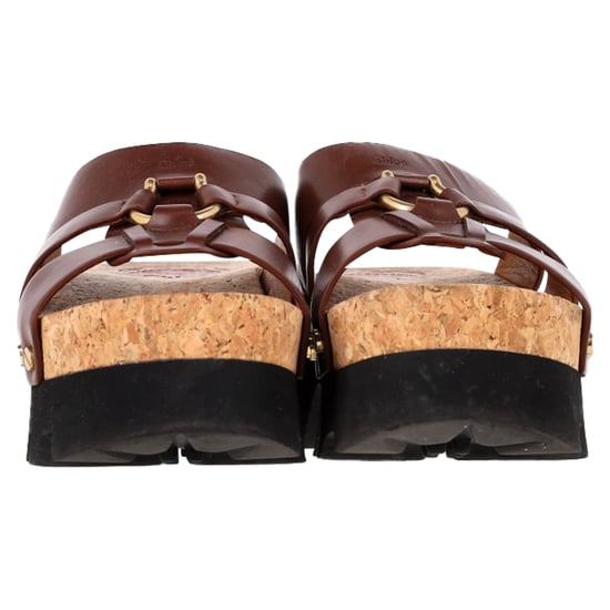 Chloé Owena Plateau Sandalen aus braunem Kalbleder - Image 2