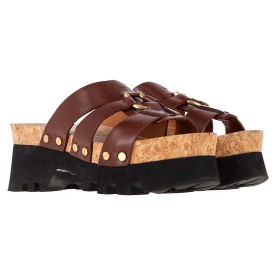Chloé Owena Plateau Sandalen aus braunem Kalbleder - Image 4