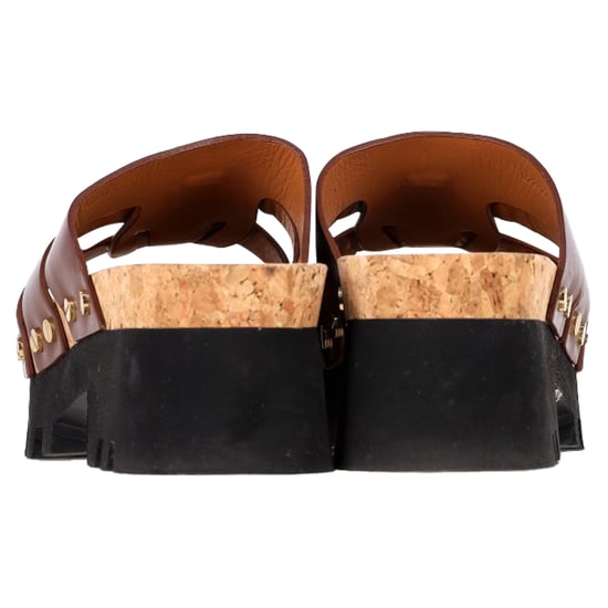 Chloé Owena Plateau Sandalen aus braunem Kalbleder - Image 5