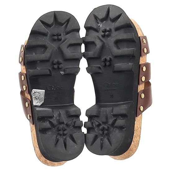 Chloé Owena Plateau Sandalen aus braunem Kalbleder - Image 6