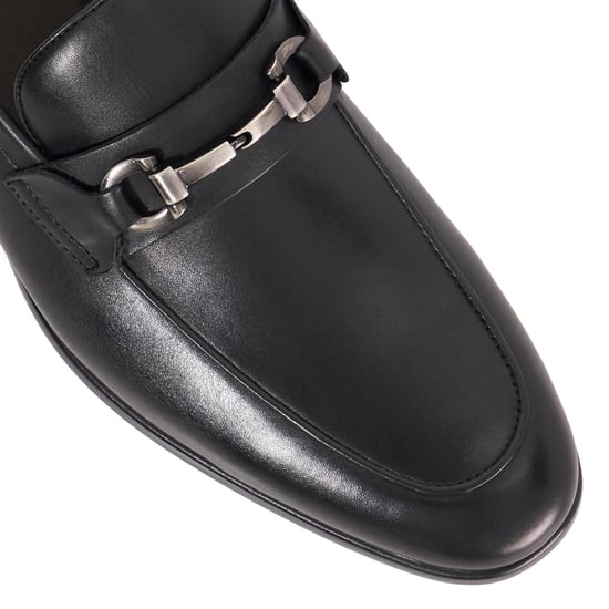 Dune Seymore Leder Herrenschuhe Schwarz Slip-On - Image 5