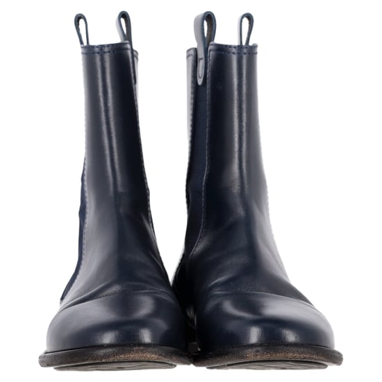 Chanel Chelsea-Stiefel aus marineblauem Leder - Image 2