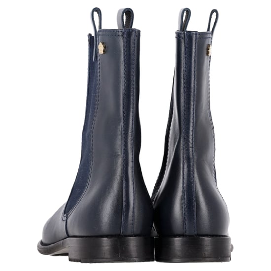 Chanel Chelsea-Stiefel aus marineblauem Leder - Image 5