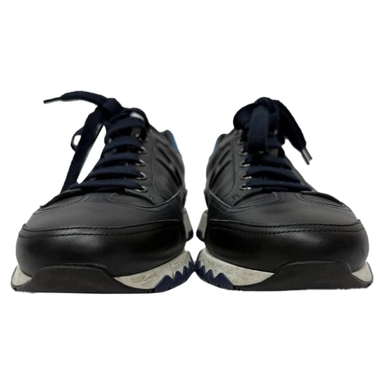 Hermès Trail Schnürsneaker aus dunkelblauem Leder - Image 2