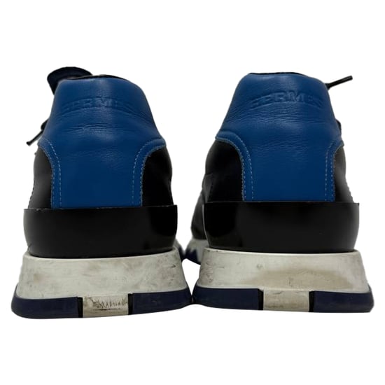 Hermès Trail Schnürsneaker aus dunkelblauem Leder - Image 3